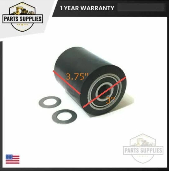 AFTERMARKET Pallet Jack Poly Load Wheel 3” D X 3.75” W with 20mm ID Bearings