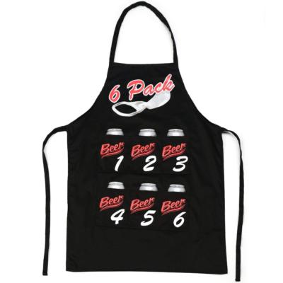 Herren Six 6er-Pack schwarz lustig Köche Kochen Küche BBQ Schürze Neuheit Vatertag