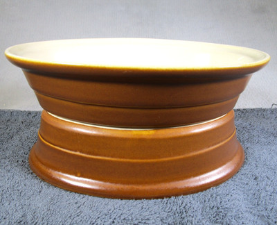 2 schöne Vintage Ceramicas Portugal braune Glasur oval Steinzeug Back Ofenform