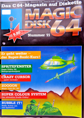 COMMODORE 64/128 -- MAGIC DISK 64 NR. 11 (CP - DISK) #INKL. BUBBLE IT, ZOGGON,..