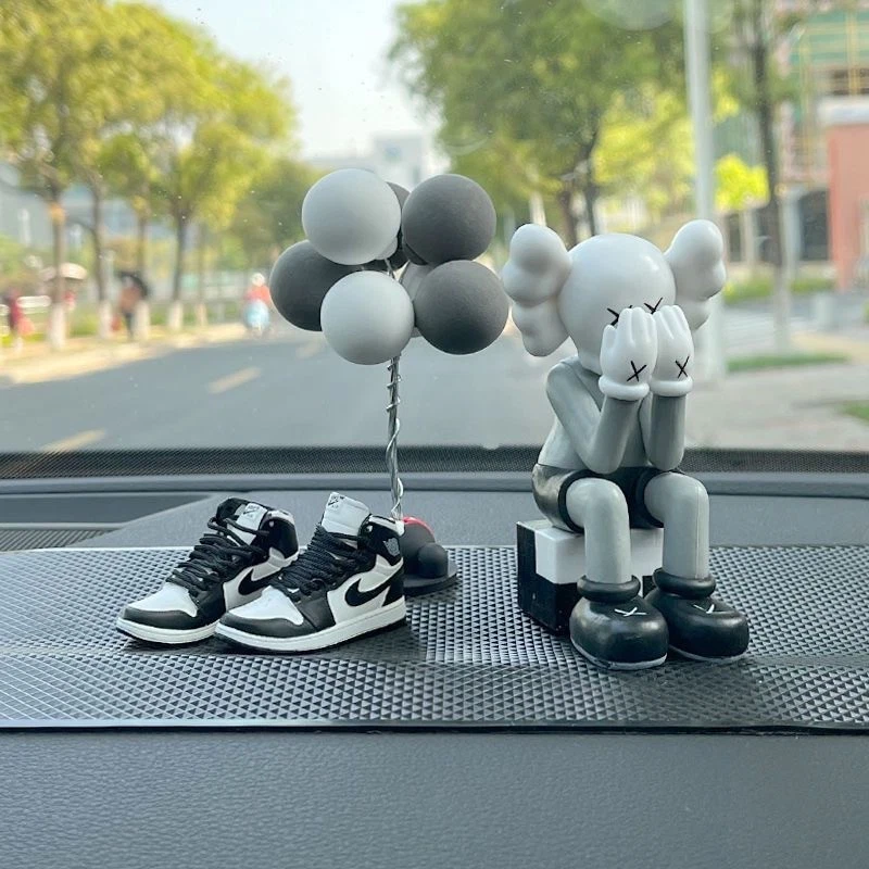 Kaws Sitting posture Face covering Figure Desktop Deco Art Toy Gift for Fans11cm - Image 3 of 4