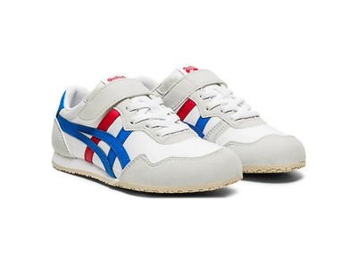 Onitsuka Tiger SERRANO Kid's WHITE/DIRECTOIRE BLUE Sneakers Shoes Japan New