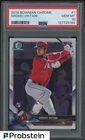 2018 Bowman Chrome Baseball #1 Shohei Ohtani Angels RC Rookie PSA 10 GEM MINT