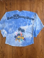 Disney Parks Walt Disney World Lilo & Stitch Tie Dye Spirit Jersey Palm Trees L