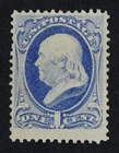 CKStamps: US Stamps Collection Scott#156 1c Franklin Unused NG