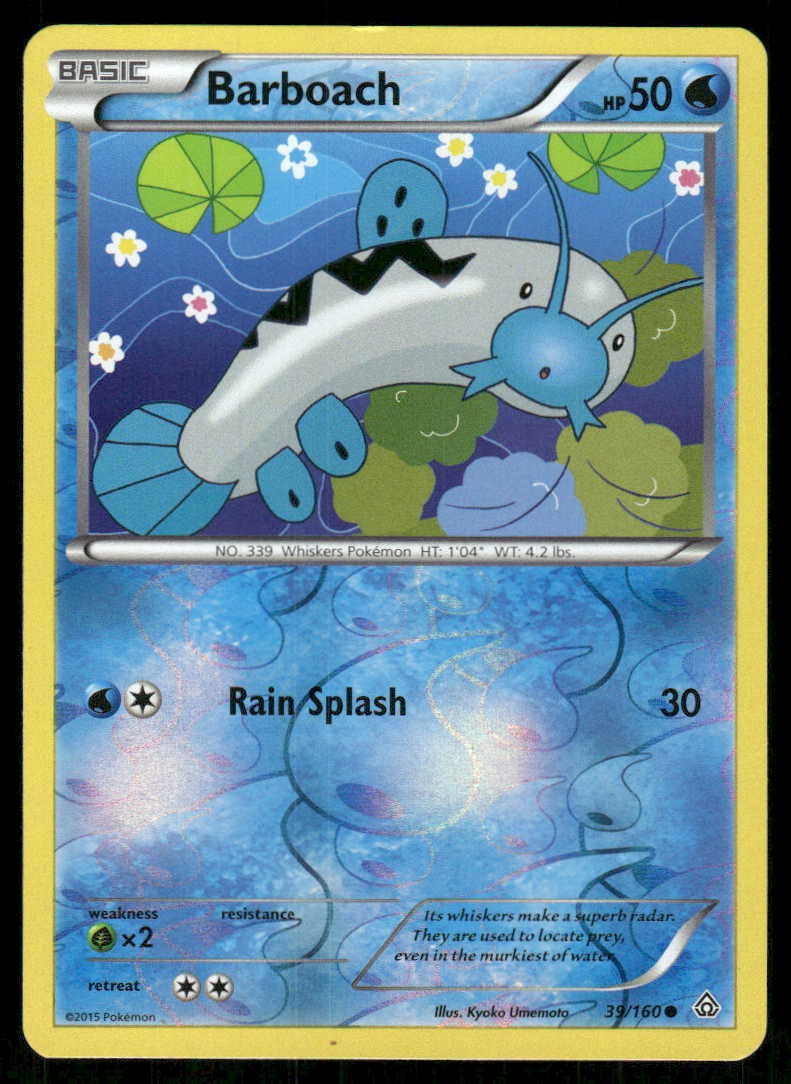 Pokemon Barboach Primal Clash 39/160 Reverse Holo C NM/M