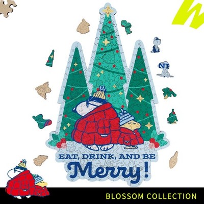 Official Snoopy Christmas Tree Wooden Jigsaw Puzzle 300 Pieces | Merry Gift