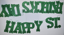 Vtg Happy St. Patrick s Day Banner Garland 4" Thick Paper Letters