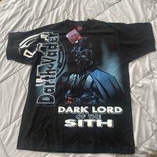 Vintage NEW w/ Tags Star Wars Darth Vader Dark Lord of the Sith T-Shirt L 90s