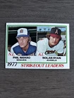 1978 Topps #206 '77 Strikeout Leaders Phil Niekro  Nolan Ryan Baseball Card O1