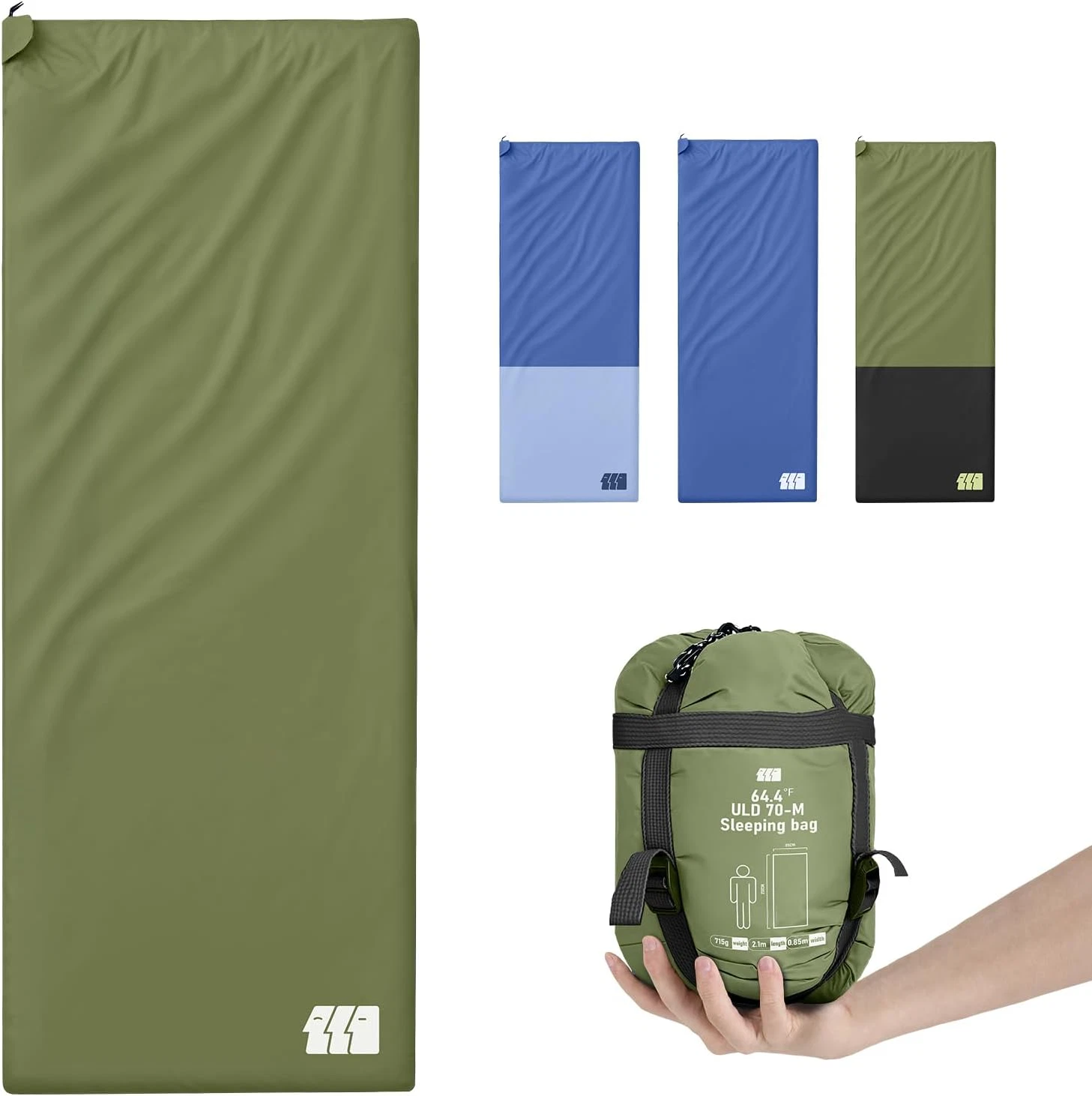 Ultralight Warm Weather Sleeping Bag - Portable, Waterproof, Compact Lightweight