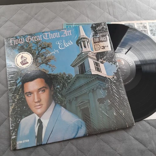 Elvis Presley HOW GREAT THOW ART LPM-3758 (USA 1967 ORIGINAL) GRAMMY STICKER