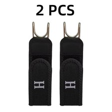 2PCS Tactical Metal Hook Elastic Belt Buckle-Less Invisible Waist Belt Closure