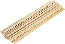 10 PCS Natural Bamboo Sticks Wooden Sticks for Crafts, 11.8 Inch Unfinished Wood