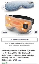 Heated Eye Mask - Cordless Eye Mask for Dry Eyes, FSA-HSA Eligible, Eye Relief,