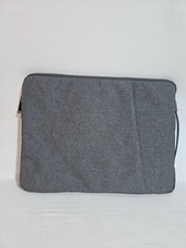 Gray Laptop Sleeve Bag with Zipper Pocket   Soft Inner Lining   15" Approx