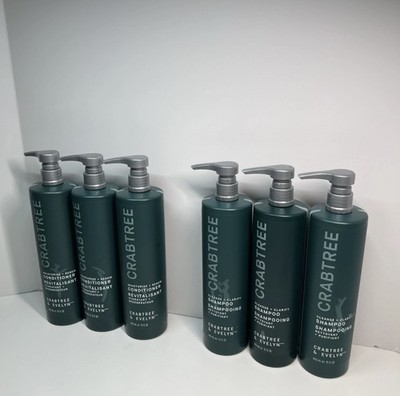 Crabtree & Evelyn [6er Pack] Cleanse Clarify 3 Shampoo & 3 Conditioner 15oz (443ml)