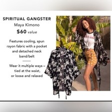 SPIRITUAL GANGSTER Maya floral Kimono one size