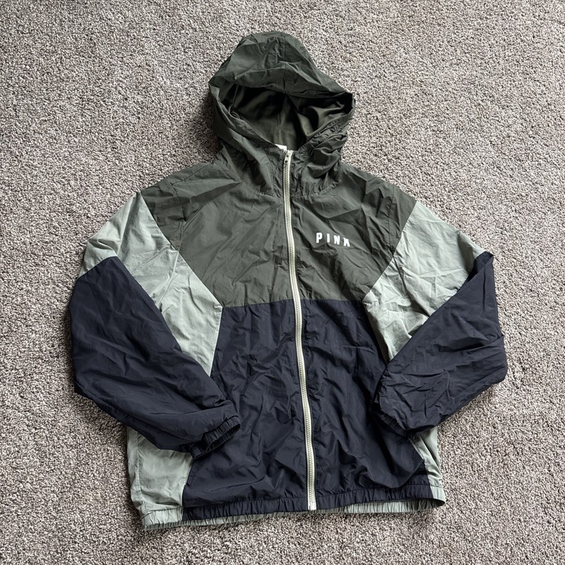 PINK Women’s  M/L Full Zip Neutral Toned Windbreaker