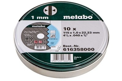 Metabo Winkelschleifer Trennscheibe 115 x 1 mm 10er Pack in Dose - 616358000
