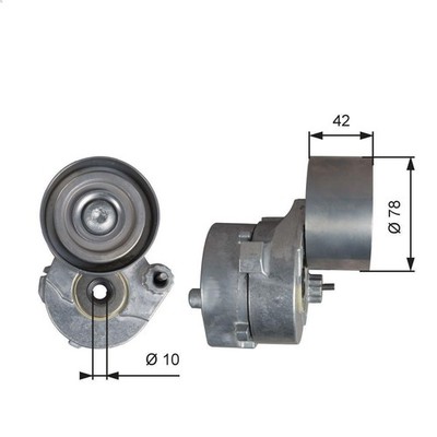 Tensioning Arm, V-ribbed Belt GATES T38560 MERCEDES-BENZ AXOR 6.374 2002-2004