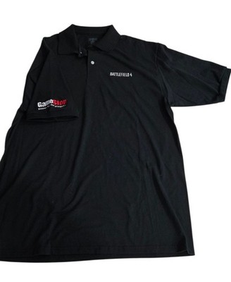 Battlefield 4 Polo Employee GameStop Shirt Embroidered Promo RARE EA DICE Mens L