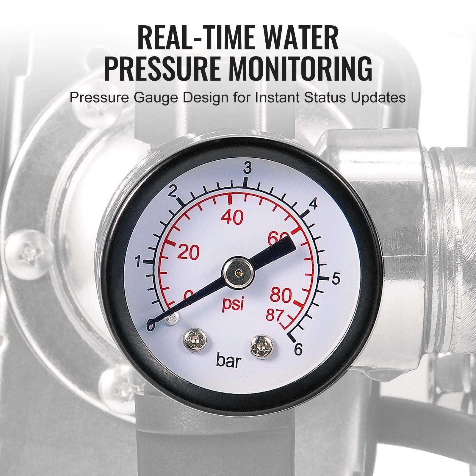 1HP Shallow Well Pump w/Pressure Tank 1000GPH Irrigation Booster Pump