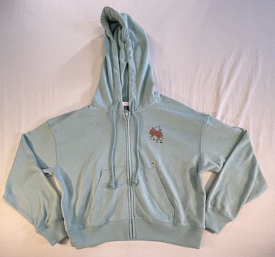 Men s American Eagle Zip Up Hoodie Sweatshirt Size XS Blue The Cherry Best NWT