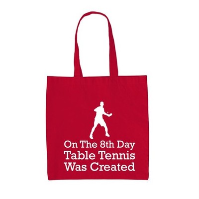 Am 8. Tag Wurde Tischtennis Erschaffen - Leinwand Tragetasche - Ping Pong