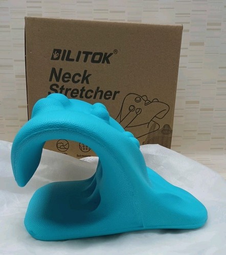 Cervical Neck Stretcher Cloud Pillow Traction Device Pain Relief Massage Blue - Picture 6 of 10