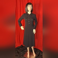 NWT / J. CREW /LONGSLEEVE BLACK MIDI DRESS / SMALL