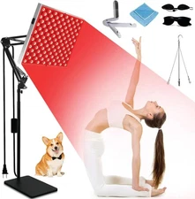 Red Light Therapy for Body and Face, 3 in 1 Red Light Panel with Removable Stand
