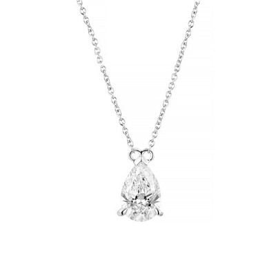 IGI Zertifikat 14K Weißgold Birnenform Lab Grown Diamant Collier MZ13129
