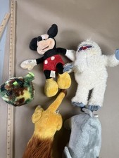 Lot Of 5 Disney Mickey Mouse Ty Plush Small Lion Elephant Yeti Stuffed Toys