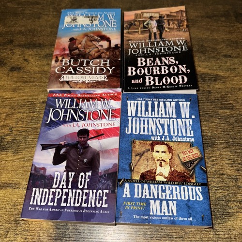 William W Johnstone lot of 4 Stand Alone paperback books, Butch Cassidy + more - Picture 2 of 2