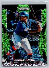 2019 Panini Prizm #134 Willie Calhoun Lime Green Donut Circles Prizm #/199
