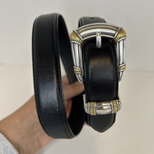 Fossil Black Genuine Leather Belt - Women's Size 31
