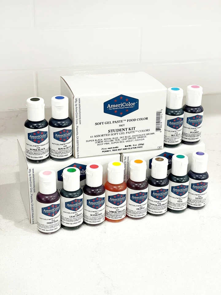 Soft Gel Paste Food Coloring Kit 12 Bottles 0.75 Ounce - Image 3 of 4
