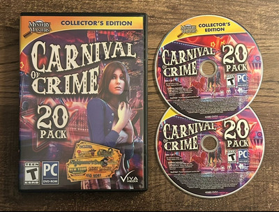 Carnival of Crime 20 Pack 2 Discs DVD-ROM PC CD Rom Computer Game