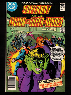 Superboy Legion of Super-Heroes #256 The Cure for Brainiac 5  1979 VF- DC Comic