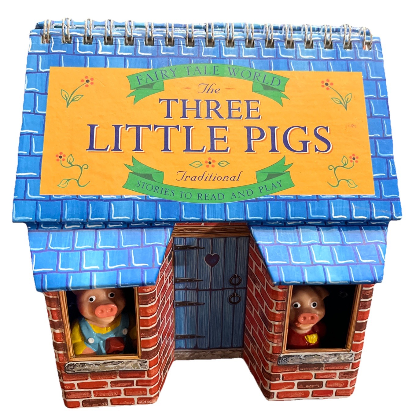 Portico THREE LITTLE PIGS Pop Up Book Playhouse Incomplete 1997 *4F