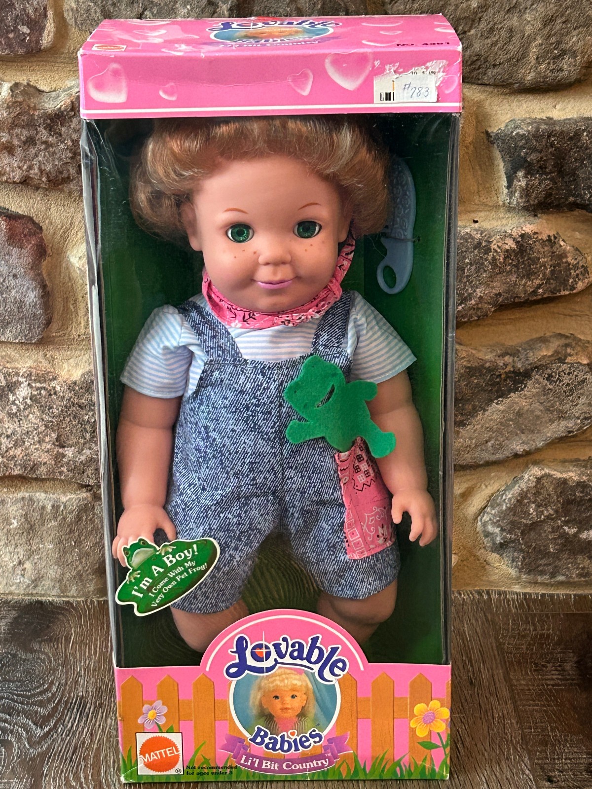 Vintage Mattell Lovable Babies Li'l Bit Country Girl & Boy  Doll  New in  Box