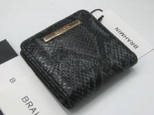 Brahmin Jane Black Dietrich Small Leather Bifold Wallet NWT 115
