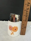 Vintage Dripcut Starline Sugar Dispenser  Orange Daisy No.S 930 White Milk Glass