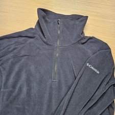 Columbia Glacial IV 1/2 Zip Pullover Women L Black Fleece XL6624 Outdoor Hiking