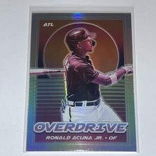 2021 Chronicles RONALD ACUNA JR #20 Overdrive SILVER PRIZM REFRACTOR SP Braves