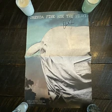 Orenda Fink - Ask The Night Promo Poster SIGNED (Azure Ray)