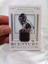 T.J. YELDON 2015 NATIONAL TREASURES CENTURY MATERIAL ROOKIE PATCH JERSEY RC /99!