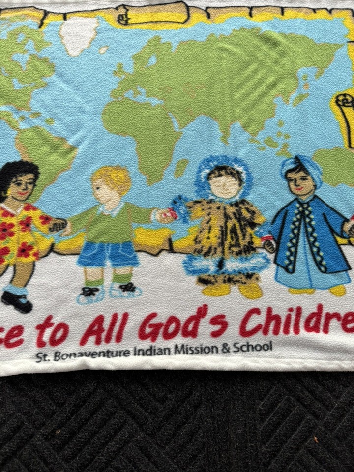 VTG St. Bonaventure Indian Mission & School Fleece Lap Blanket eBay