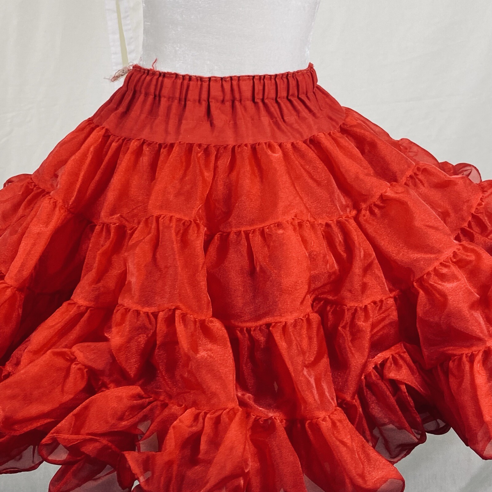 Square Dance Petticoat Red Vtg Partners Please Ma… - image 10